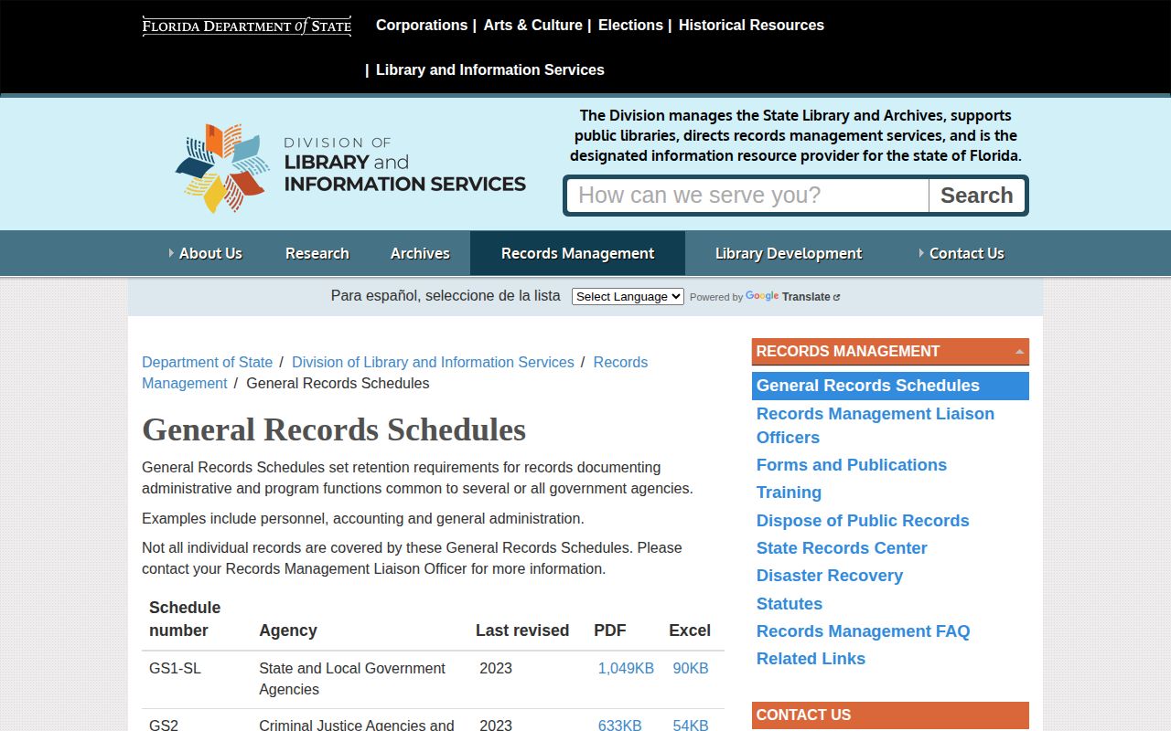 Florida records schedules for Liberty County 72 hour releases